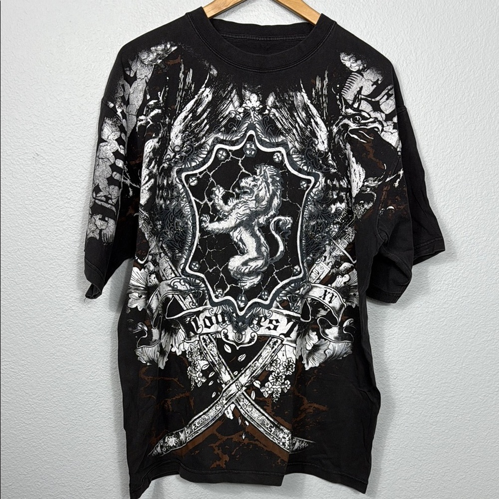Y2K POL Black Graphic Men's‎ Shirt